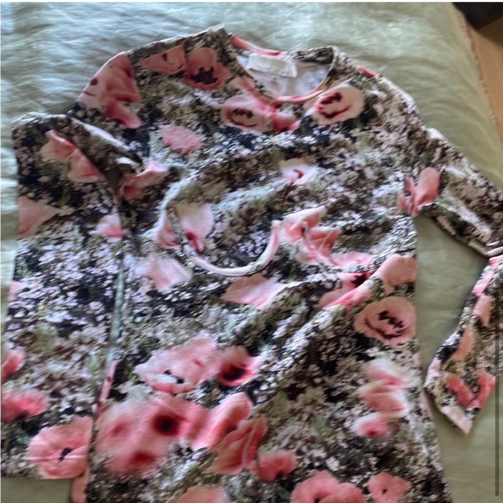 Fleur du Mal Dress - floral with underwire detail + long sleeves and side snaps! - Picture 4 of 6